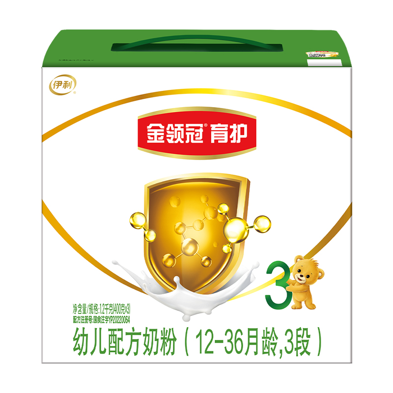伊利金领冠育护3段婴幼儿奶粉1-3岁宝宝婴儿配方奶粉 107.68元