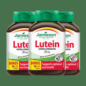 Jamieson健美生官方正品叶黄素胶囊呵护眼睛20mg