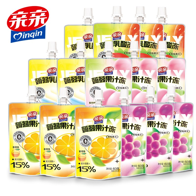 【任选】亲亲乳酸吸吸果冻0脂肪零食蒟蒻果汁冻食品 17.2元