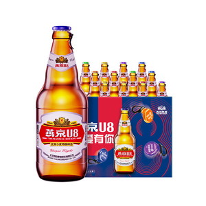 【燕京啤酒】U8优爽小度特酿500ml*12瓶整箱批发官方正品工厂直发