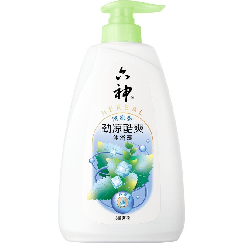 六神劲凉酷爽沐浴露3重薄荷750g清新舒爽家庭装沐浴乳 24.9元