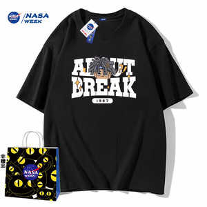 NASA WEEK官网联名款新品2025纯棉短袖t恤男女潮牌上衣情侣装T恤X