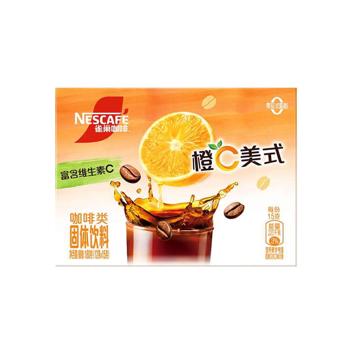 雀巢咖啡特调系列橙C美式速溶咖啡15g*12条固体冲调饮料办公提神 19.9元