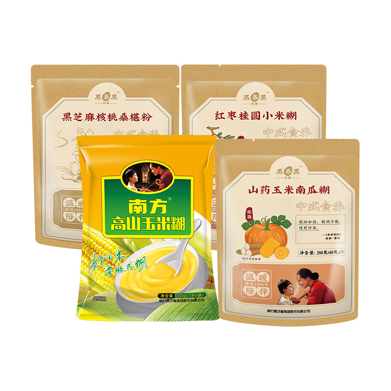 南方黑芝麻糊原味葛根山药南瓜小米糊早餐速食粥冲饮五谷物宵夜 36.6元