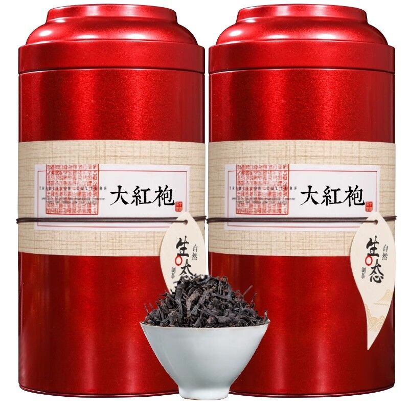 武夷大红袍岩韵正宗醇香乌龙茶叶精美铁罐装送礼自己喝200g/400g 14.9元