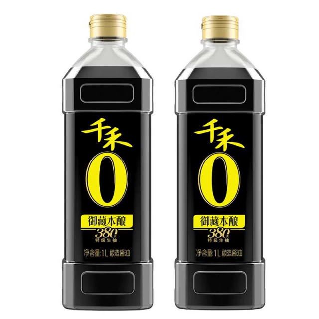 千禾零添加酱油御藏380天1L 酿造特级生抽家用调味官方直营旗舰店 44.6元
