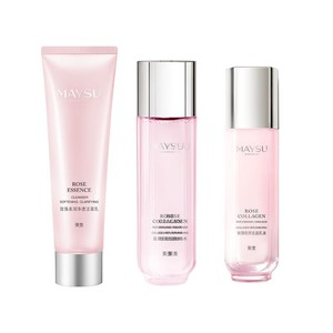 MAYSU/美素玫瑰胶原水乳精霜套装补水提亮紧致抗皱