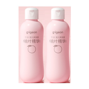 贝亲/Pigeon新生婴儿桃叶水爽身露200ml*2液体爽身粉桃子水润肤露