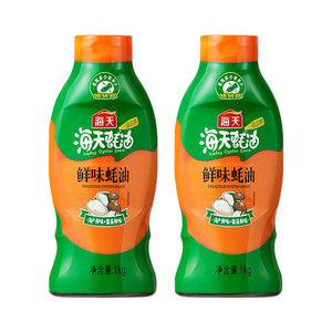 【百亿补贴】海天鲜味蚝油1kg*2挤挤装蚝汁家用商用炒菜烧烤提鲜