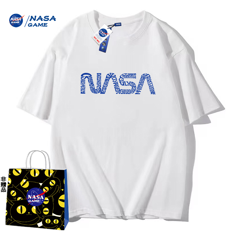 NASA WEEK官网联名款新品2025纯棉短袖t恤男女潮牌上衣情侣装T恤X 35.7元
