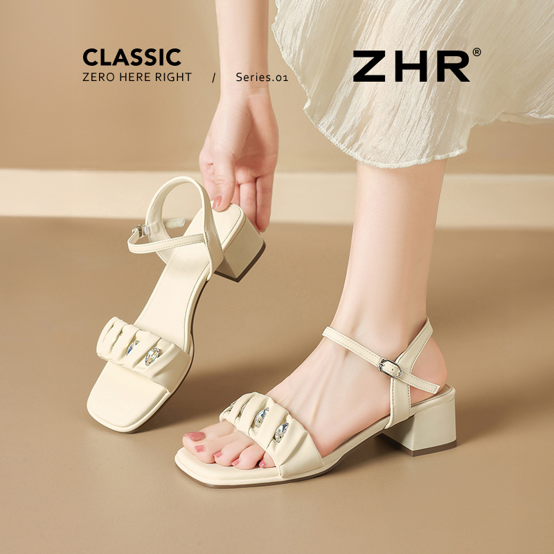 ZHR罗马凉鞋女2025夏季百搭轻便凉拖鞋休闲鞋单鞋软底女鞋福利价 39.9元
