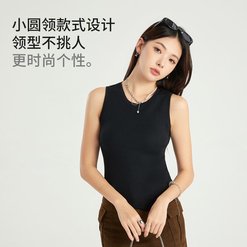 兰精莫代尔高弹运动背心速干透气休闲跑步无袖上衣防震紧身瑜伽 19.9元