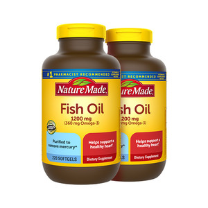 NatureMade深海鱼油软胶囊220粒*2美国原装进口omega3DHA非鱼肝油