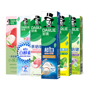 DARLIE好来原黑人超白茶牙膏双重薄荷清新口气成人官方正品