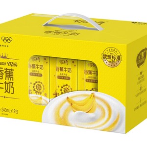 【超级热卖】蒙牛奶特香蕉口味牛奶243mL*12包