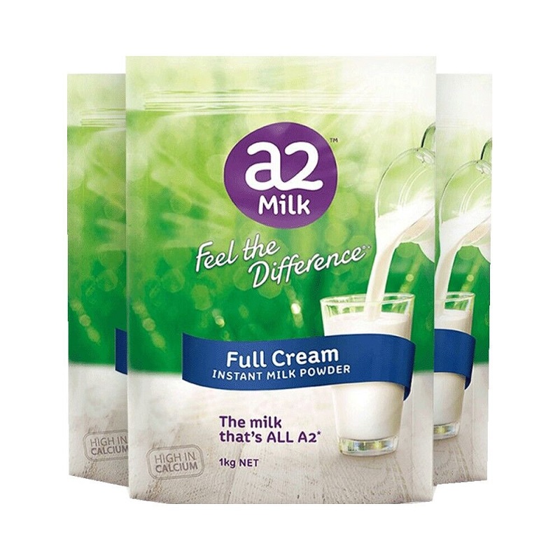 【自营】新西兰a2成人奶粉全脂高蛋白全家营养学生中老年1kg*3袋 265元
