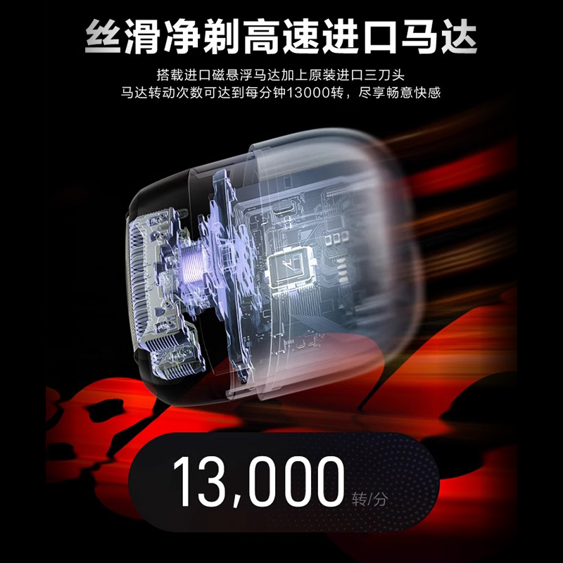 【送礼推荐】松下小方盒便携式剃须男士电动往复式剃刮胡刀CM30 499元