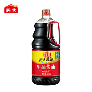 【百亿补贴】海天生抽酱油2.2kg优选黄豆酿造家用厨房炒菜烹饪