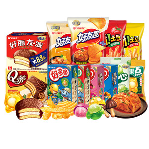 【35元任选8件】好丽友巧克力派好友趣呀土豆软糖好多鱼嘶哈小食