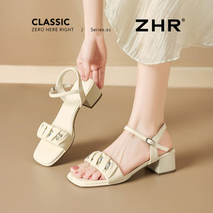ZHR罗马凉鞋女2025夏季百搭轻便凉拖鞋休闲鞋单鞋软底女鞋福利价