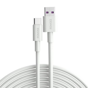 罗马仕Type-c数据线充电器线超级快充适用华为66W100W安卓荣耀6a小米vivo手机车载加长usb转tapyc短款速冲线