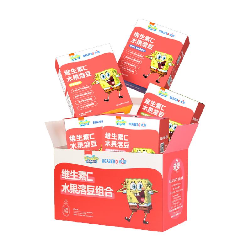 未零beazero溶溶豆海绵宝宝水果溶豆5盒装儿童零食溶豆豆小吃 60.2元