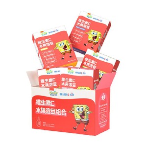 未零beazero溶溶豆海绵宝宝水果溶豆5盒装儿童零食溶豆豆小吃