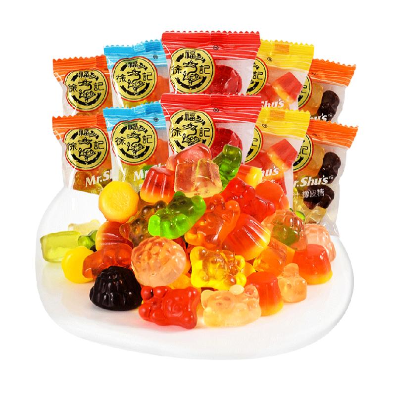 【下拉详情页领取优惠】徐福记糖果果汁橡皮糖休闲零食喜糖 21.9元