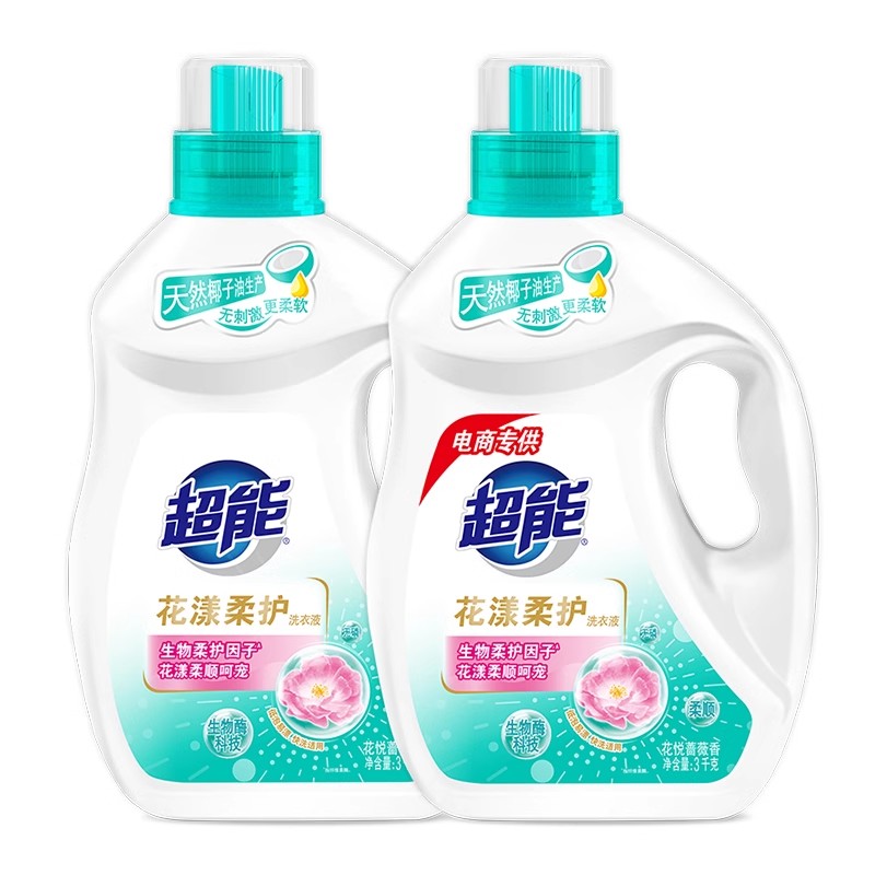超能花漾柔护洗衣液持久留香蔷薇机洗温和 45.4元