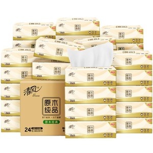【李昀锐同款】下拉享百亿优惠清风抽纸原木纯品3层餐巾纸面巾纸