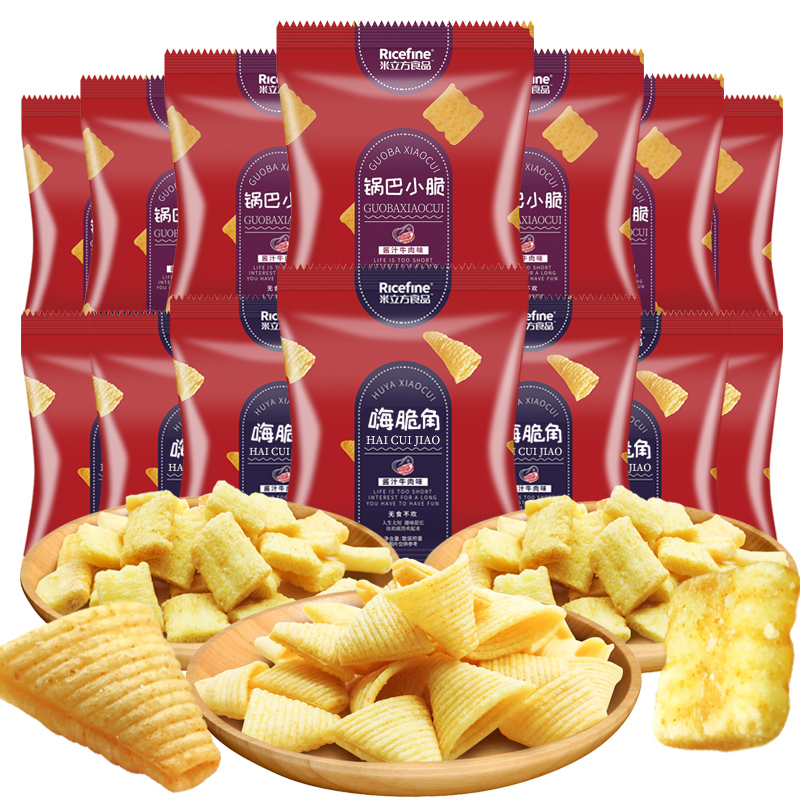 米立方锅巴虎牙嗨脆角酱汁牛肉味海底捞小零食同款小包装 5.8元