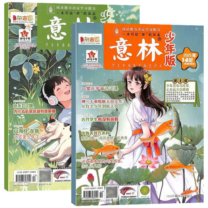 意林系列意林少年版 意林作文素材杂志 【25/24年全年/半年包邮】单期季度订阅 杂志铺 中小学生文摘中高考作文素材期刊 15元