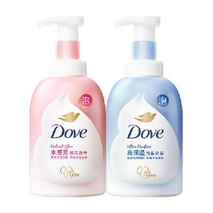 多芬浓密樱花甜香沐浴泡泡400ml+清甜奶香400ml沐浴露
