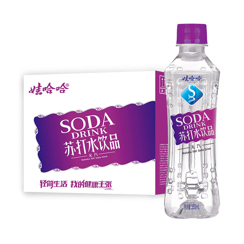 娃哈哈苏打水饮料350mL*12瓶无汽0蔗糖0卡0脂 弱碱甜味无味薄荷味