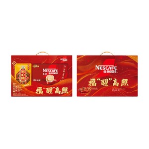 雀巢咖啡1+2原味速溶咖啡60条徐福记酥心糖118g新春礼盒内含果盘