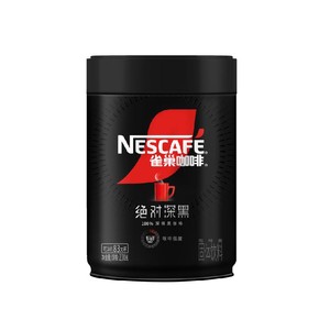 【下拉详情领优惠】雀巢咖啡绝对深黑大罐装速溶黑咖啡200g