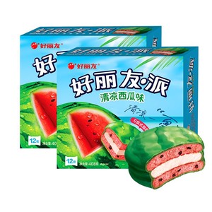 好丽友西瓜派清凉口味下午茶代餐休闲零食夹心办公糕点心夏日限定