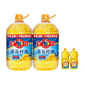 多力葵花籽油5Lx2桶+238ml*2瓶食用油物理压榨营养健康好油清亮