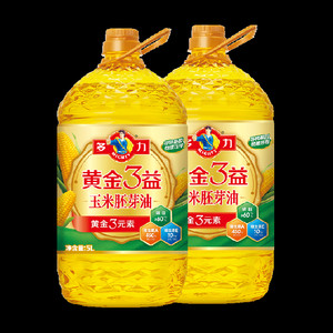多力玉米油黄金3益5L*2非转基因添加维A、维E、含植物甾醇食用油