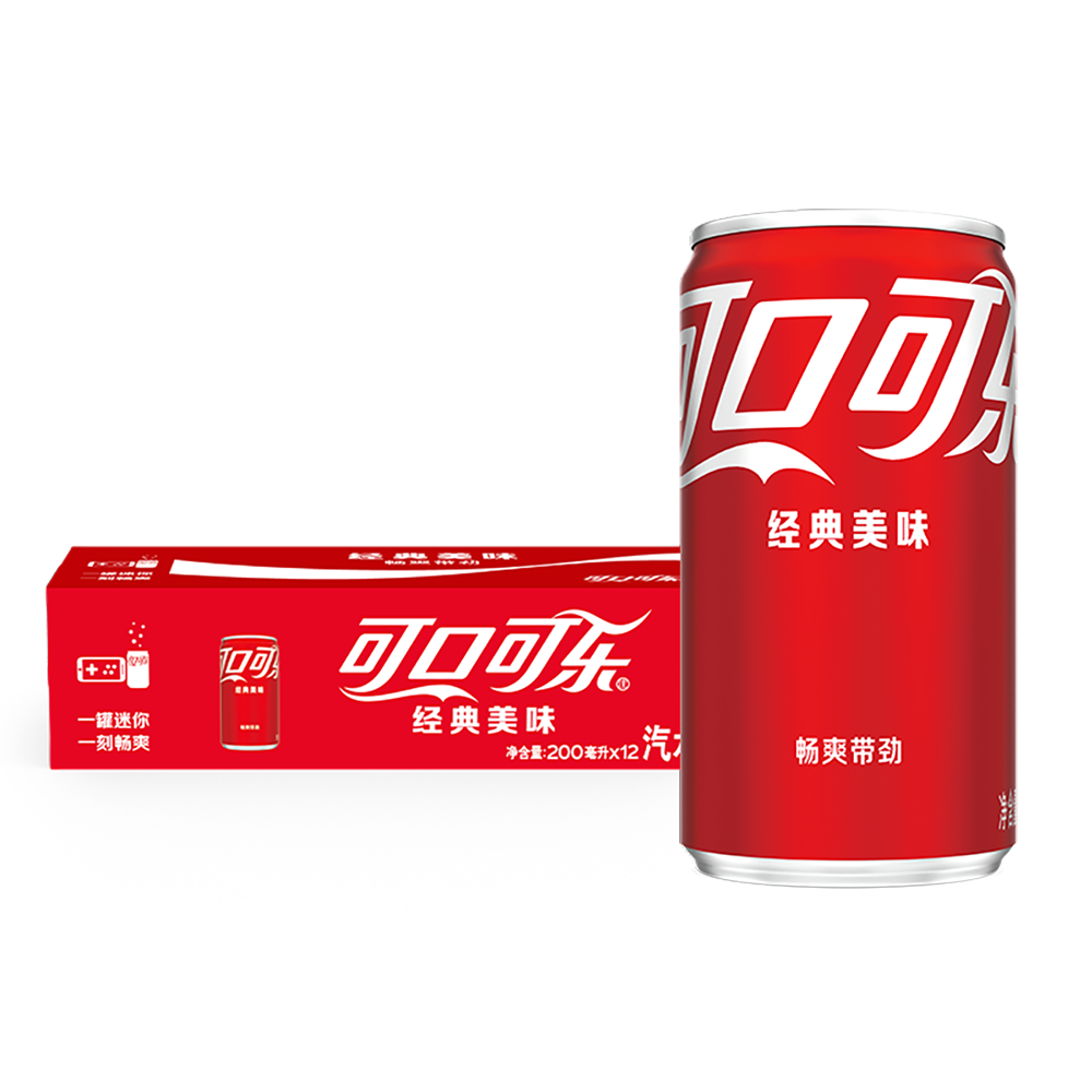 可口可乐雪碧芬达汽水200ml经典罐碳酸饮料夏日饮品200ml*12整箱
