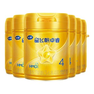 【官方正品】飞鹤星飞帆卓睿4段儿童奶粉益生菌配方奶粉750g*6罐