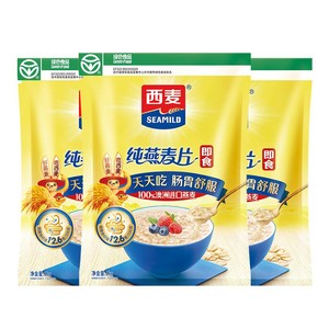 西麦纯燕麦片3kg高蛋白质0添加蔗糖即食谷物速食冲饮营养品早餐