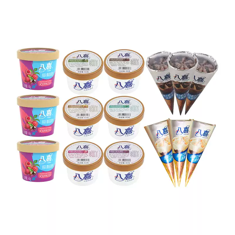 【淘秒】八喜冰淇淋经典60g*6杯+甜筒68g*6支+随机雪芭65g*3杯 67.83元