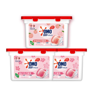 OMO奥妙除菌除螨洗衣凝珠洁净护衣留香樱花香50颗*3盒