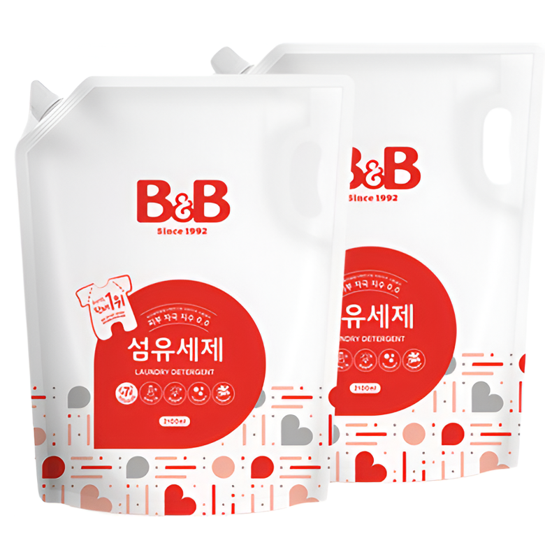 韩国保宁新生婴儿宝宝洗衣液纤维BB洗涤剂2100ml*2洗衣液香草香