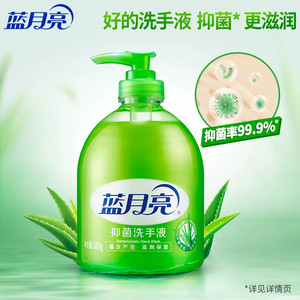 蓝月亮洗手液家用芦荟抑菌滋润瓶装500g*6瓶温和不伤手官方正品