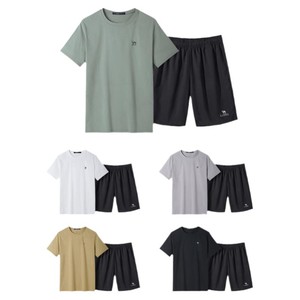 骆驼男士短袖短裤夏季2025新款休闲运动速干套装男女款五分裤宽松