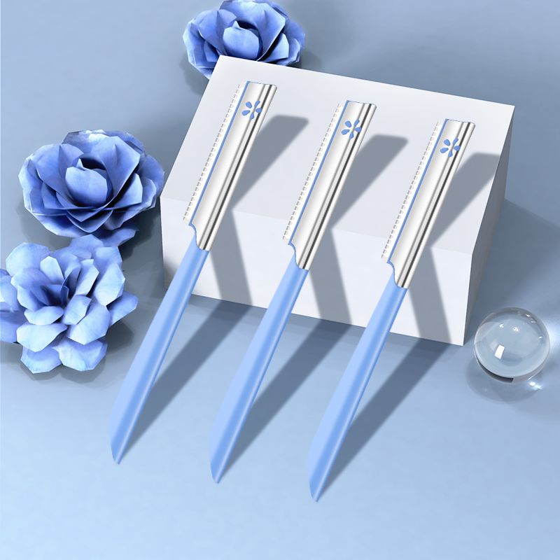 kai/贝印日本原装进口修眉刀刮眉刀初学者安全防刮伤修眉工具3把