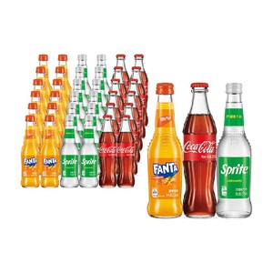 可口可乐碳酸饮料玻璃瓶275ml*12瓶*3箱（可口可乐+雪碧+芬达）