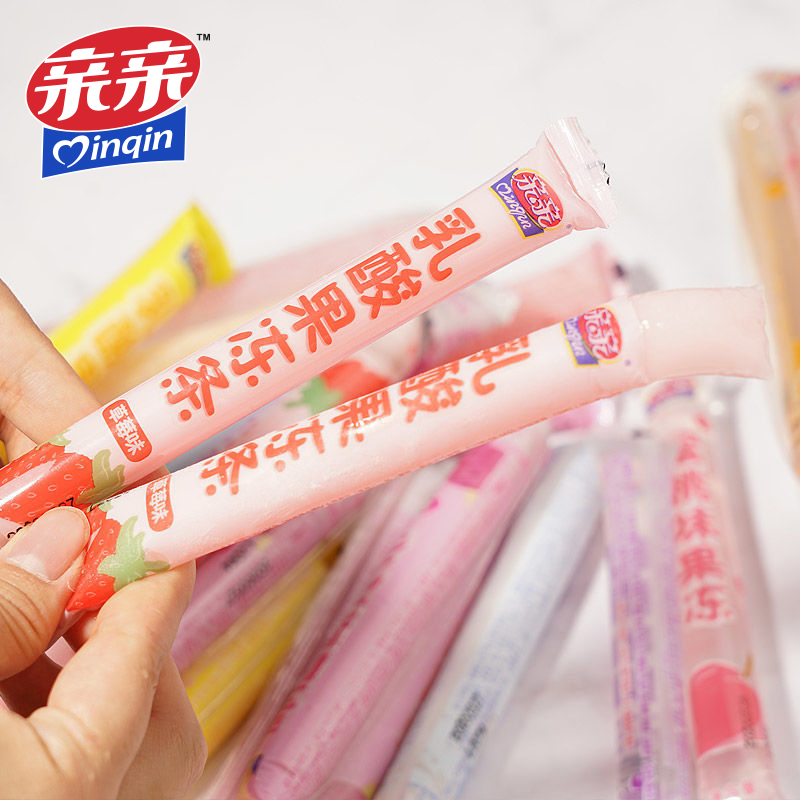 亲亲水果味果冻条30g*10支乳酸果果冻儿童休闲怀旧零食8种口味选 16.9元